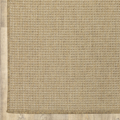 Karavia Solid Sand/ Sand Abstract Flat Weave Rug