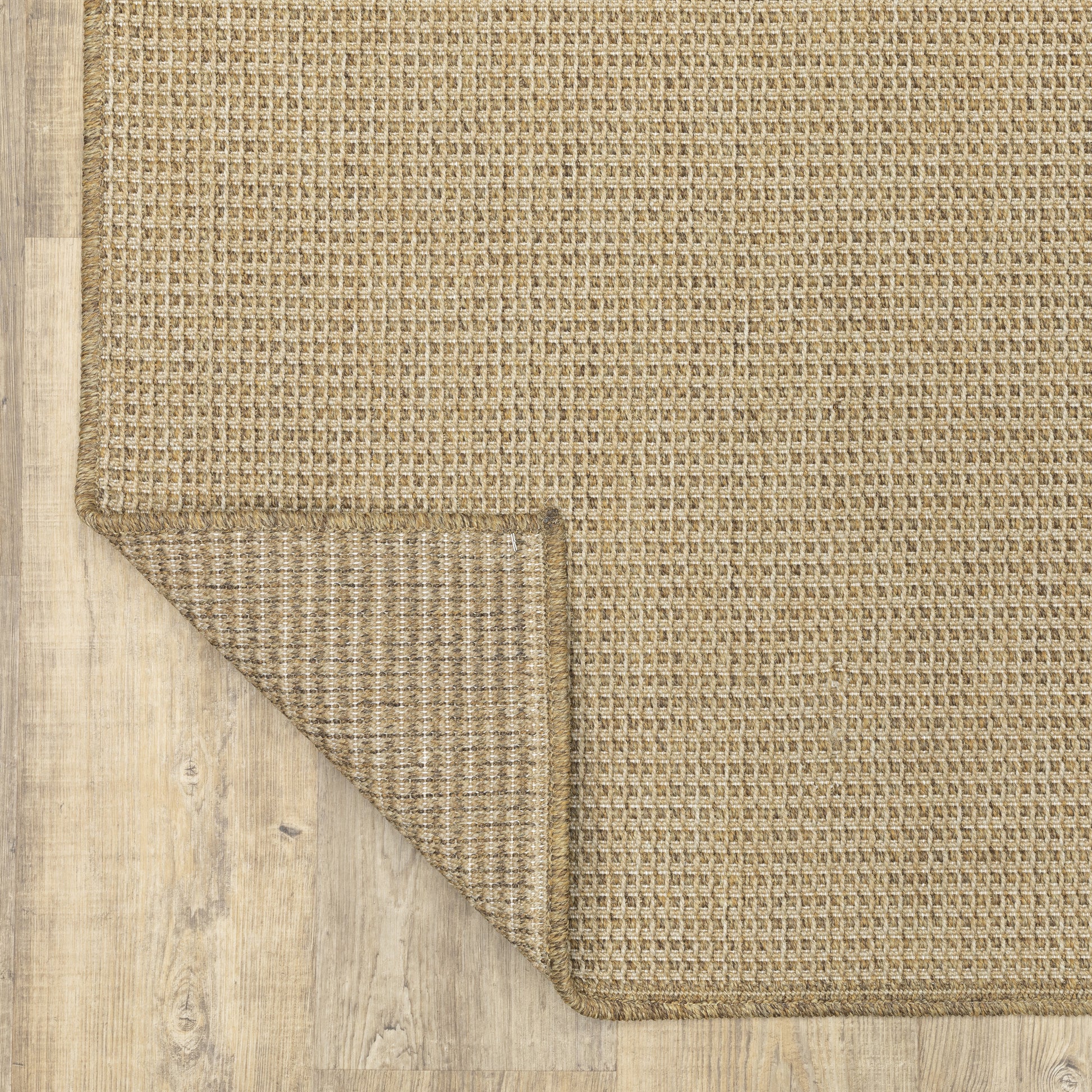 Karavia Solid Sand/ Sand Abstract Flat Weave Rug