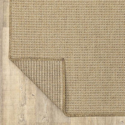 Karavia Solid Sand/ Sand Abstract Flat Weave Rug