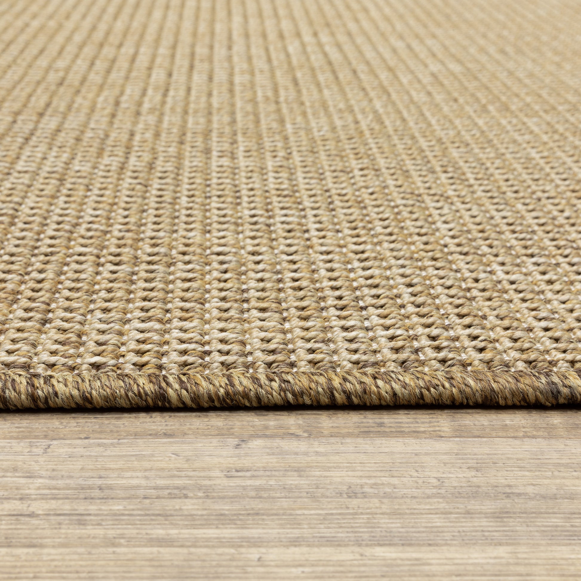 Karavia Solid Sand/ Sand Abstract Flat Weave Rug