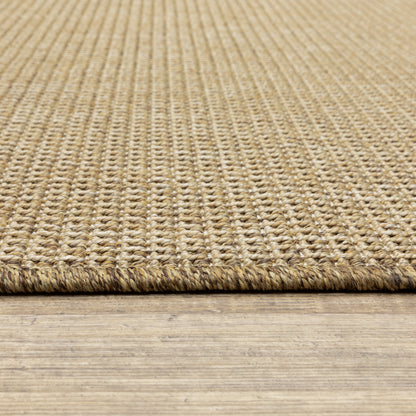 Karavia Solid Sand/ Sand Abstract Flat Weave Rug
