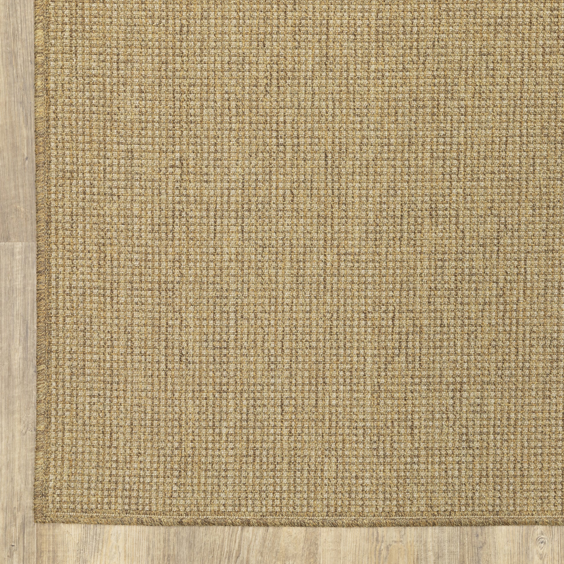 Karavia Solid Tan/ Tan Abstract Flat Weave Rug