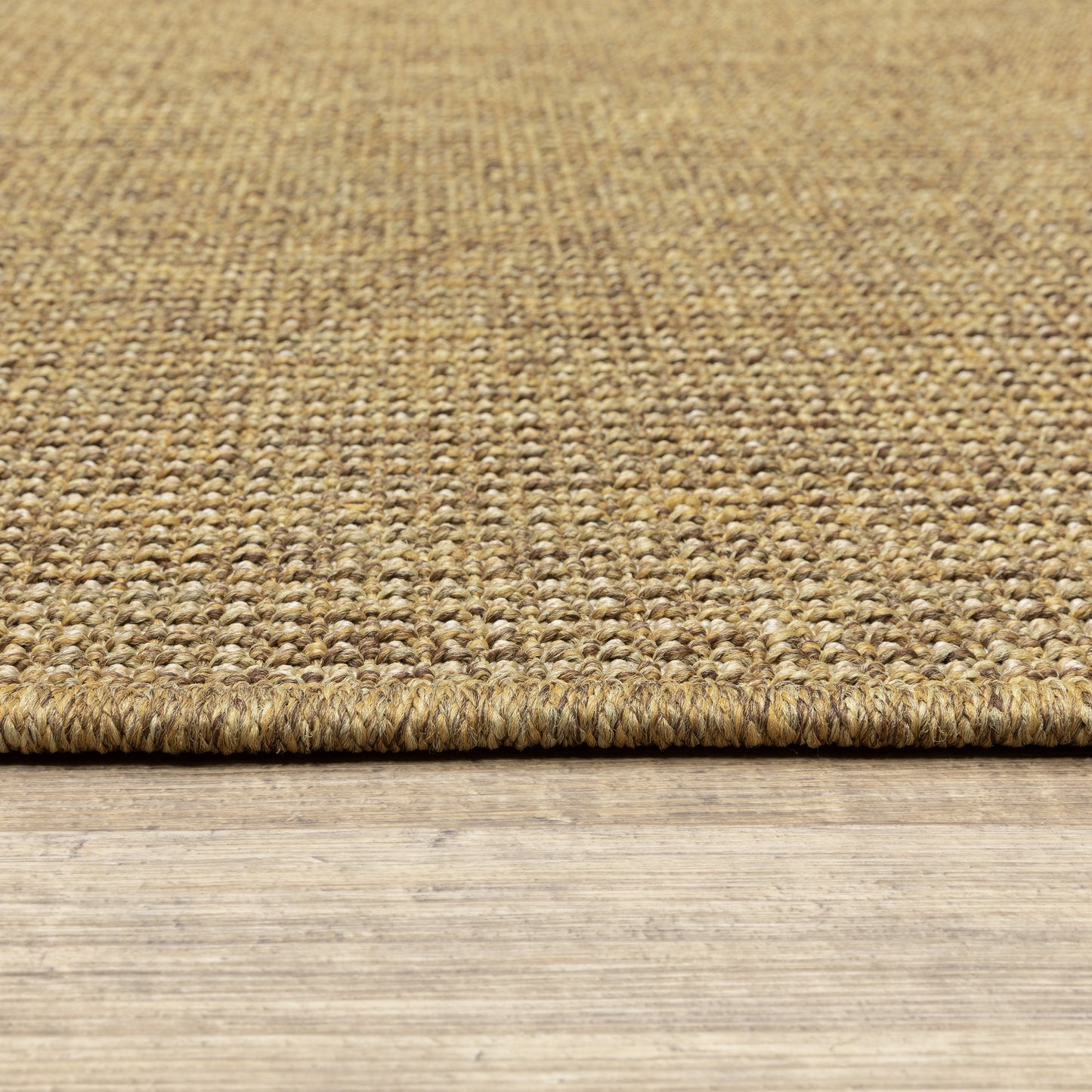 Karavia Solid Tan/ Tan Abstract Flat Weave Rug