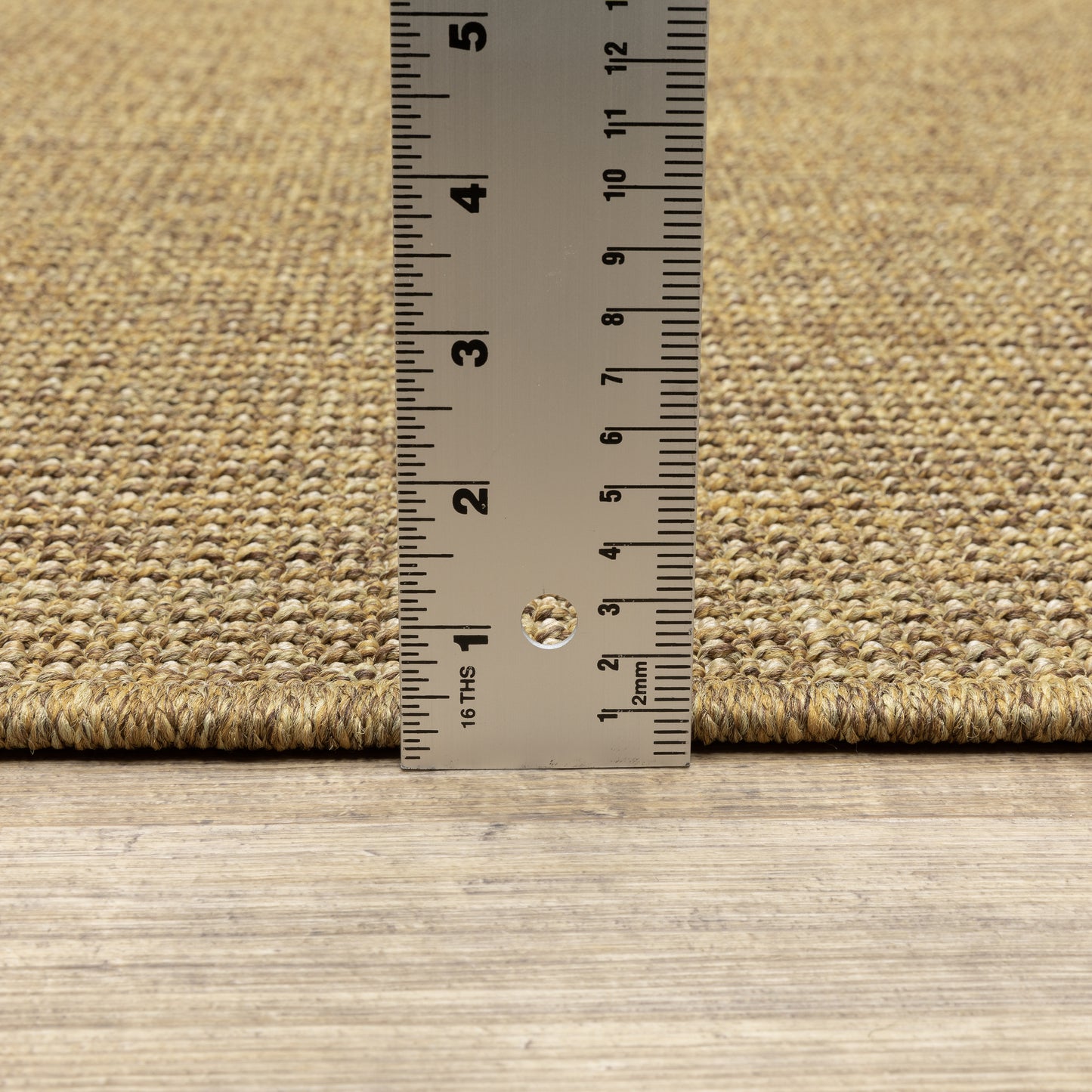 Karavia Solid Tan/ Tan Abstract Flat Weave Rug