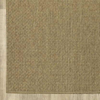 Karavia Solid Tan/ Tan Abstract Flat Weave Rug