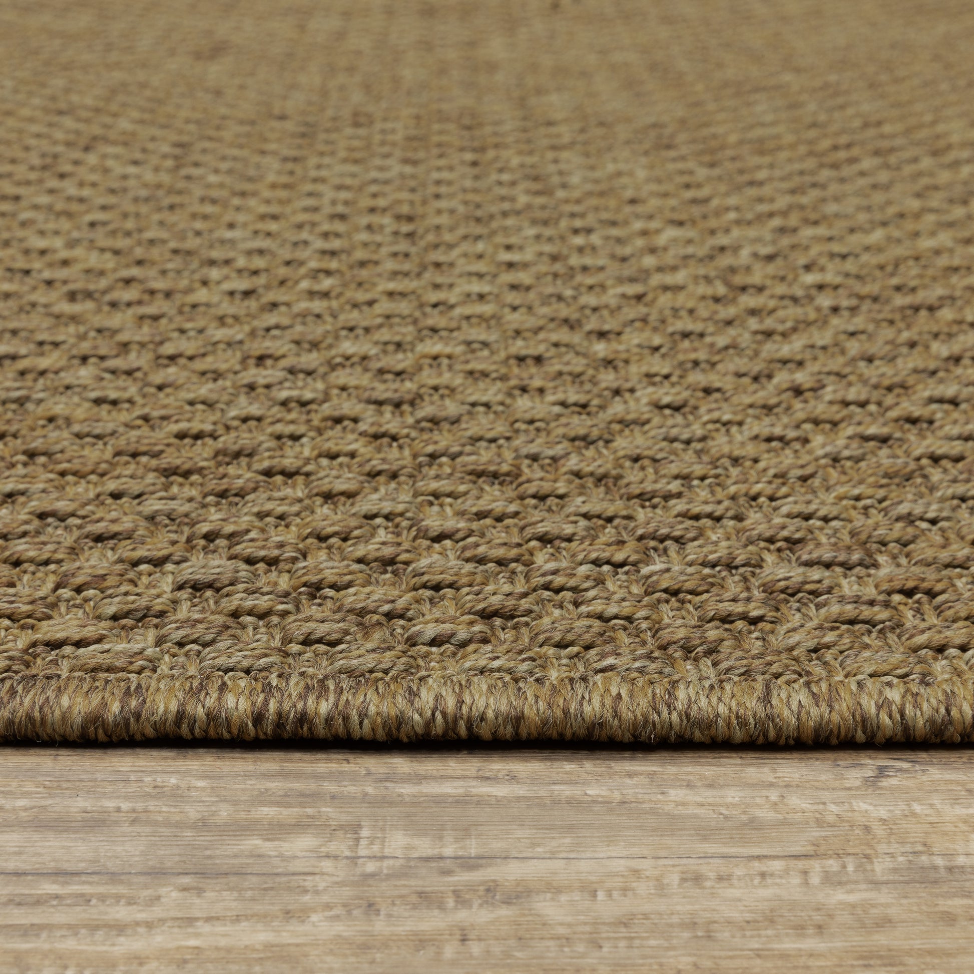 Karavia Solid Tan/ Tan Abstract Flat Weave Rug