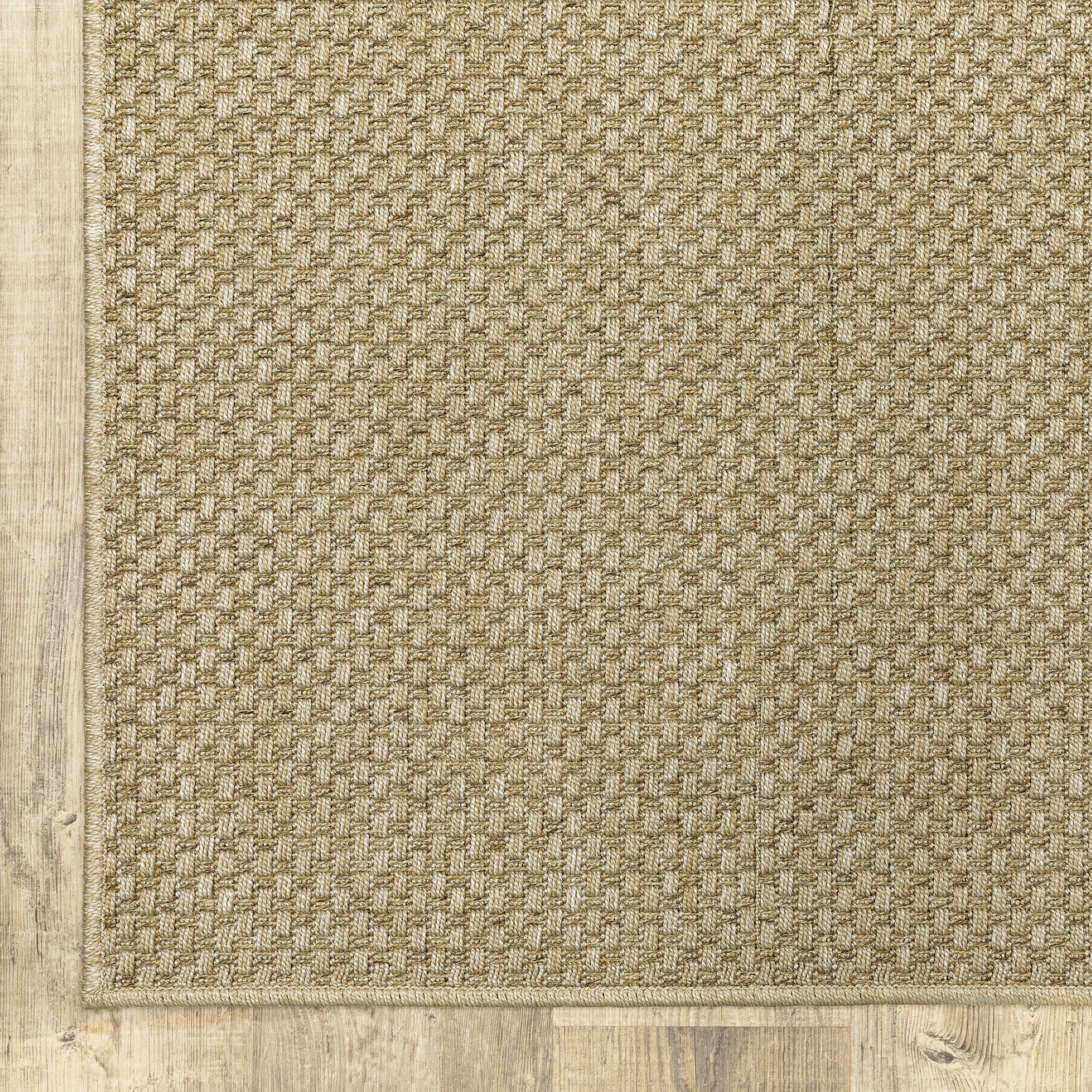 Karavia Solid Sand/ Sand Abstract Flat Weave Rug