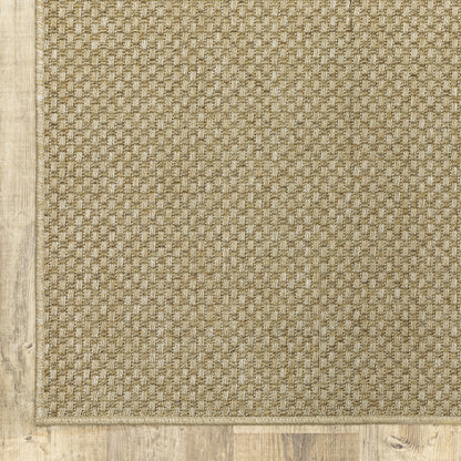 Karavia Solid Sand/ Sand Abstract Flat Weave Rug