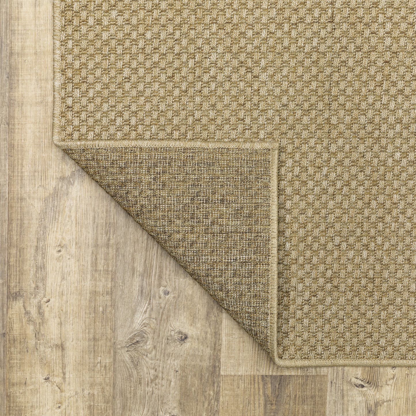 Karavia Solid Sand/ Sand Abstract Flat Weave Rug