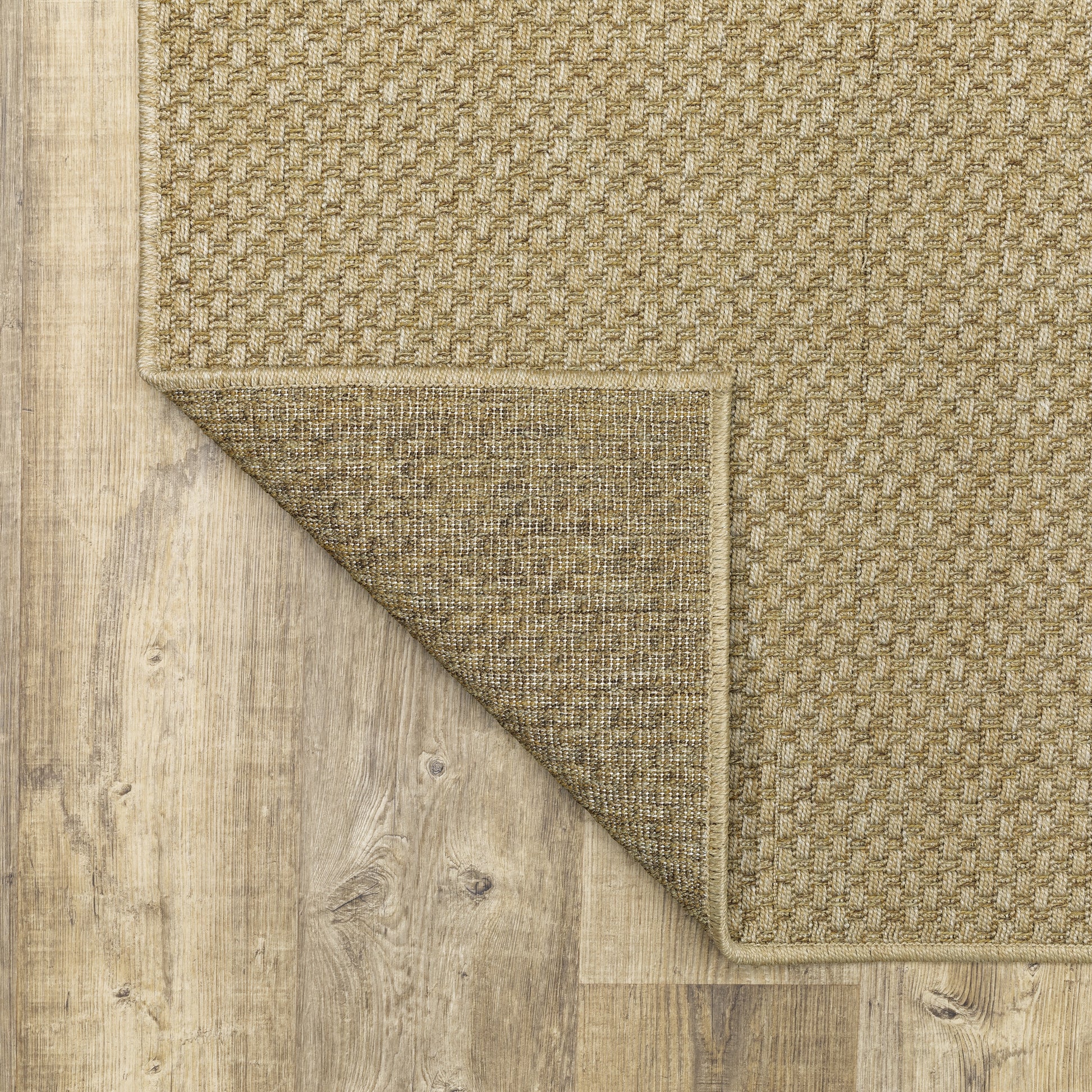 Karavia Solid Sand/ Sand Abstract Flat Weave Rug