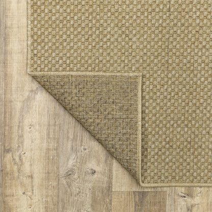 Karavia Solid Sand/ Sand Abstract Flat Weave Rug