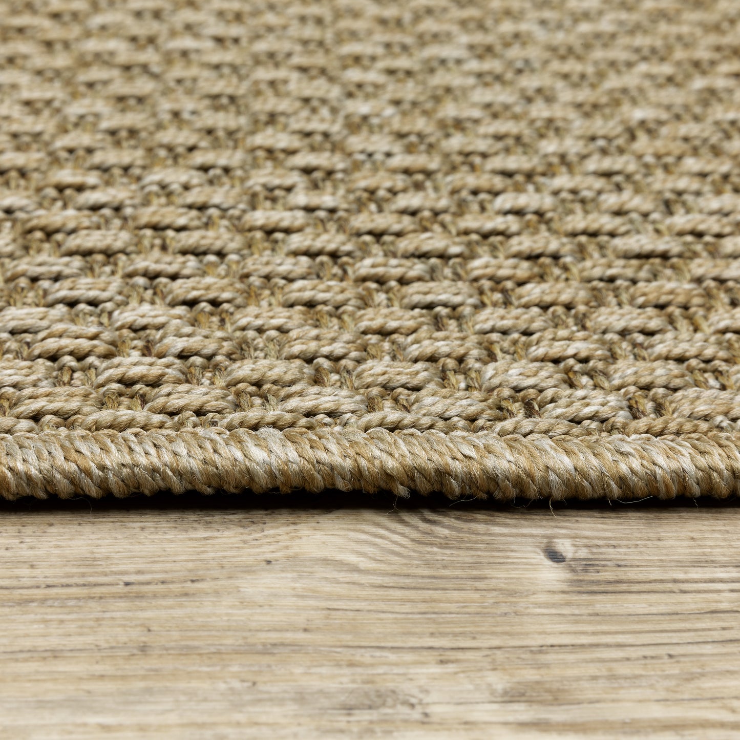 Karavia Solid Sand/ Sand Abstract Flat Weave Rug