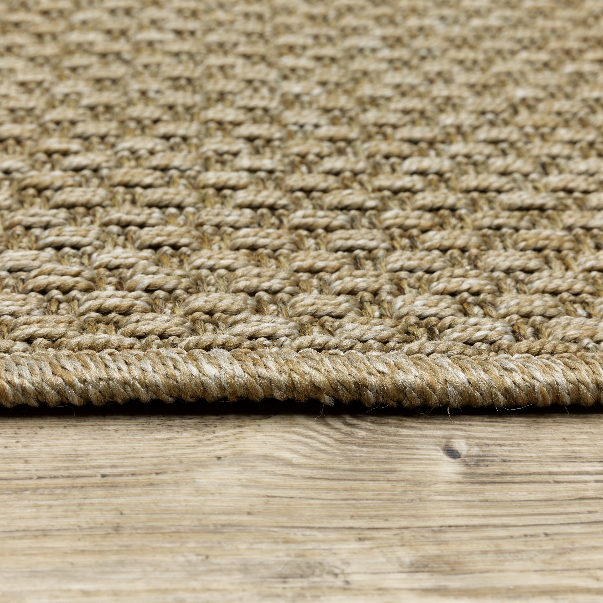 Karavia Solid Sand/ Sand Abstract Flat Weave Rug