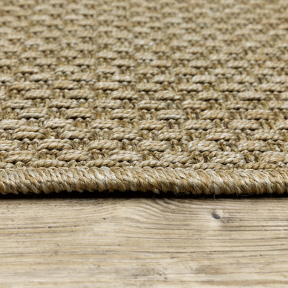 Karavia Solid Sand/ Sand Abstract Flat Weave Rug