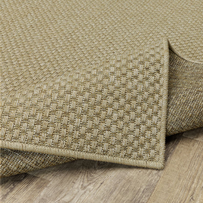 Karavia Solid Sand/ Sand Abstract Flat Weave Rug