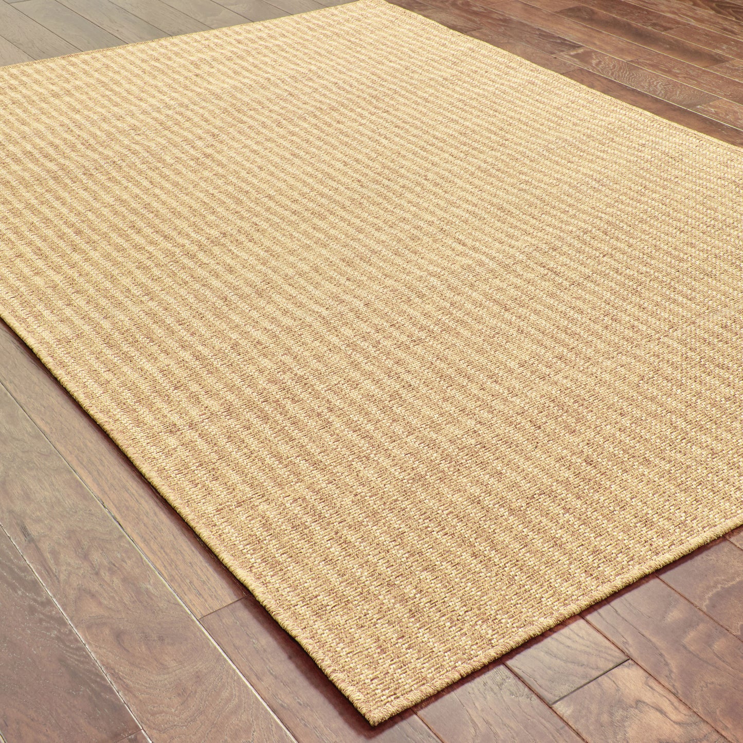 Karavia Stripe Tan/ Tan Abstract Flat Weave Rug