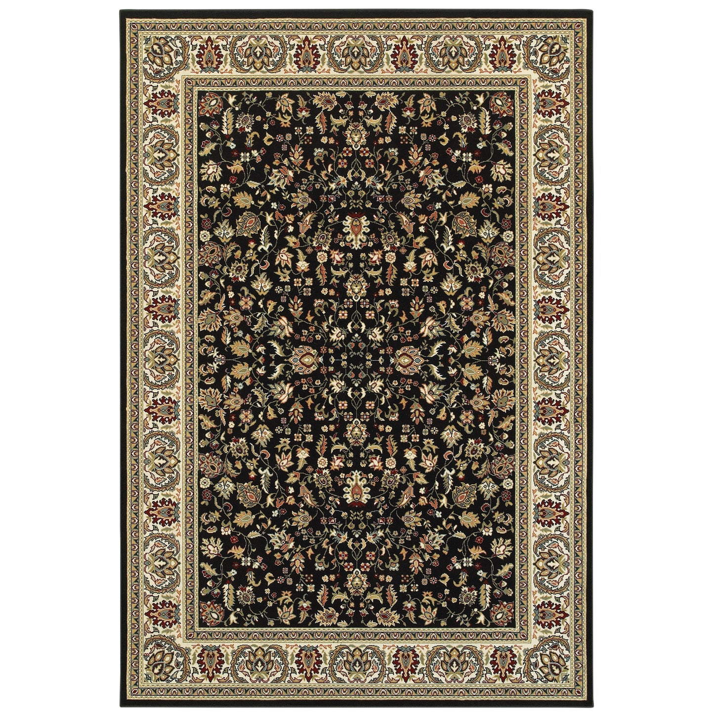 Kashan 108B1 Black Oriental Rug