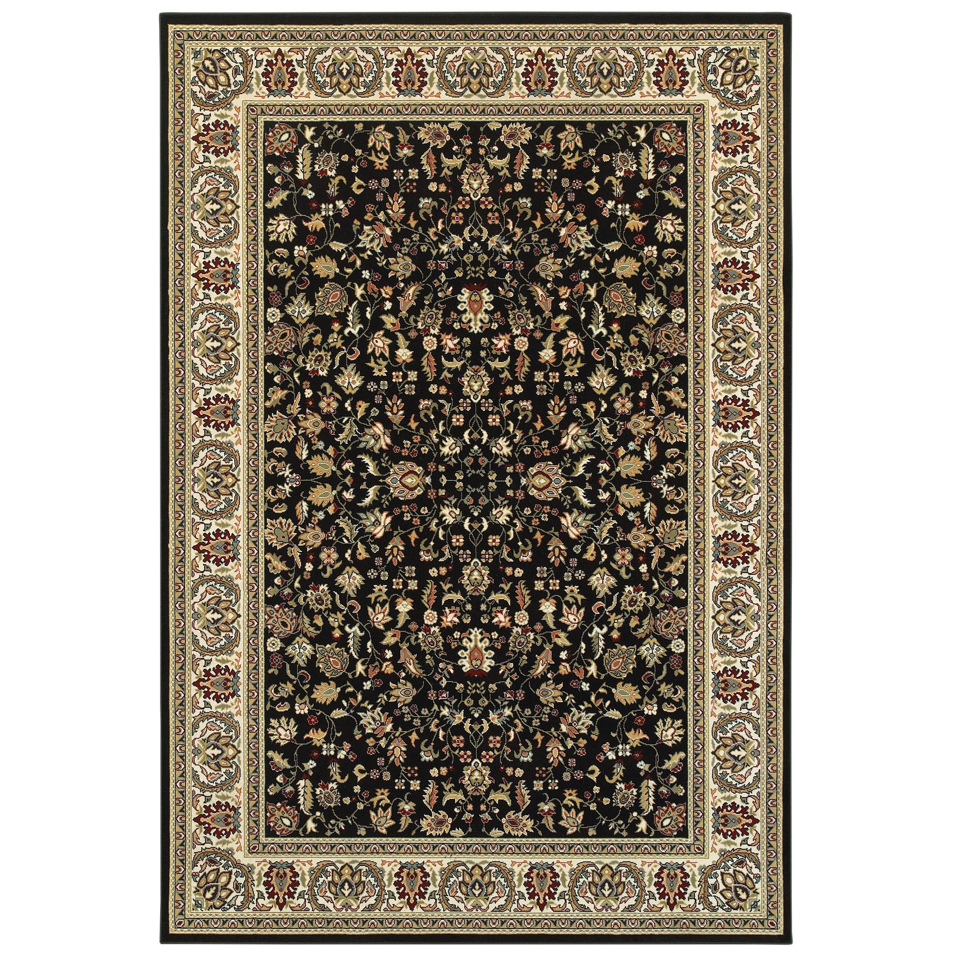 Kashan 108B1 Black Oriental Rug