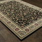 Kashan 108B1 Black Oriental Rug