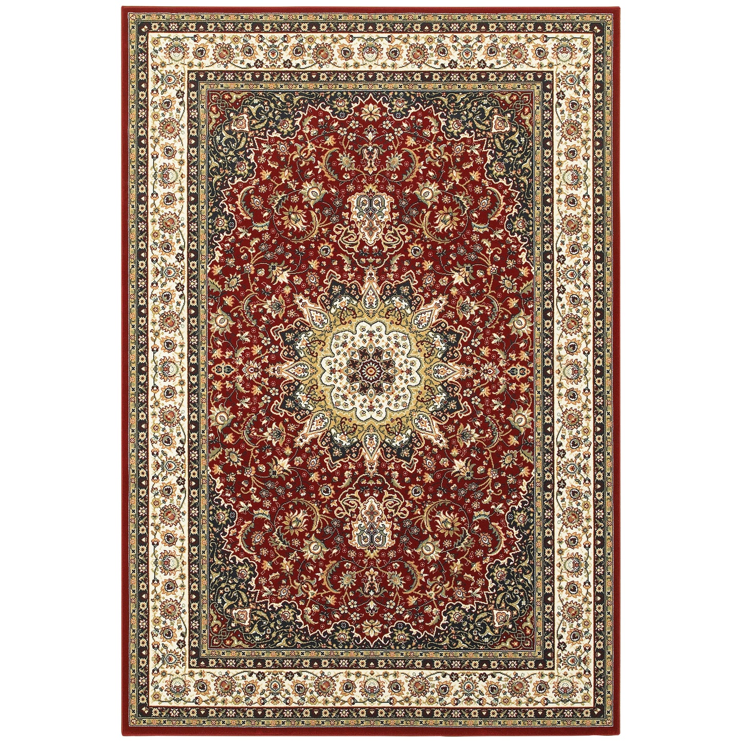 Kashan 119N1 Red Medallion Rug