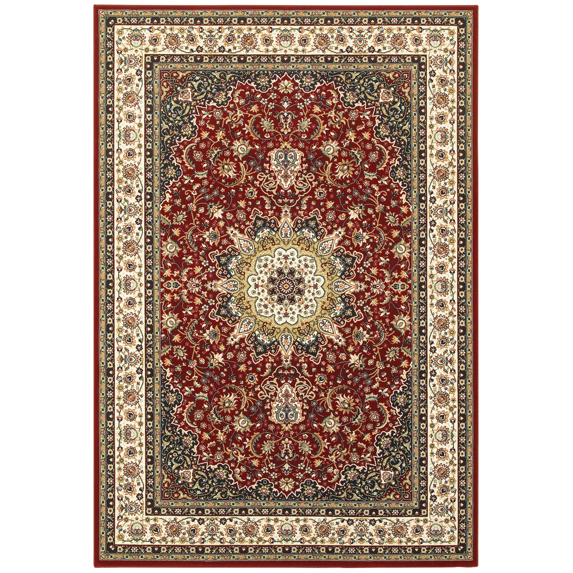 Kashan 119N1 Red Medallion Rug