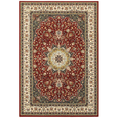 Kashan 119N1 Red Medallion Rug
