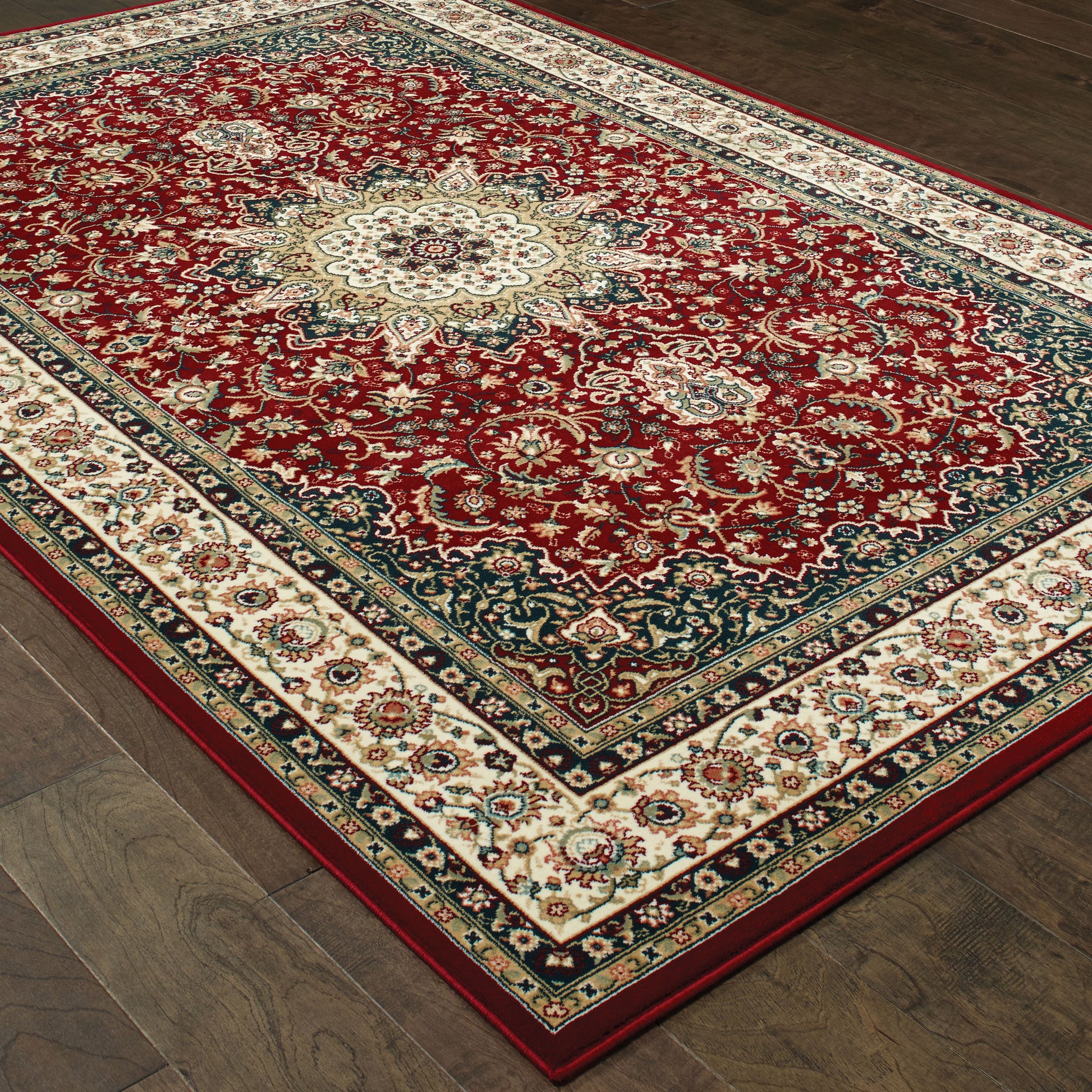 Kashan 119N1 Red Medallion Rug