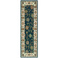 Kashan 2336B Navy Floral Rug