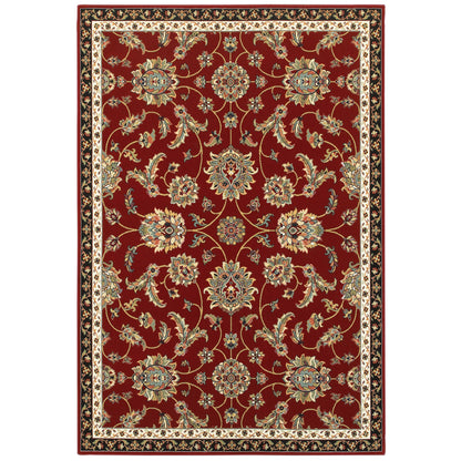 Kashan 370RI Red Floral Rug