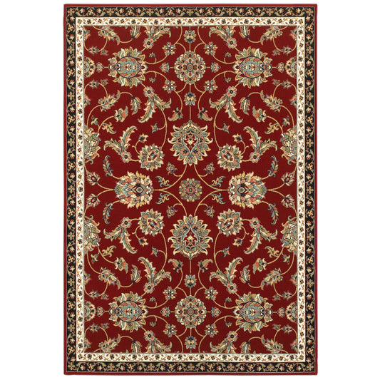 Kashan 370RI Red Floral Rug