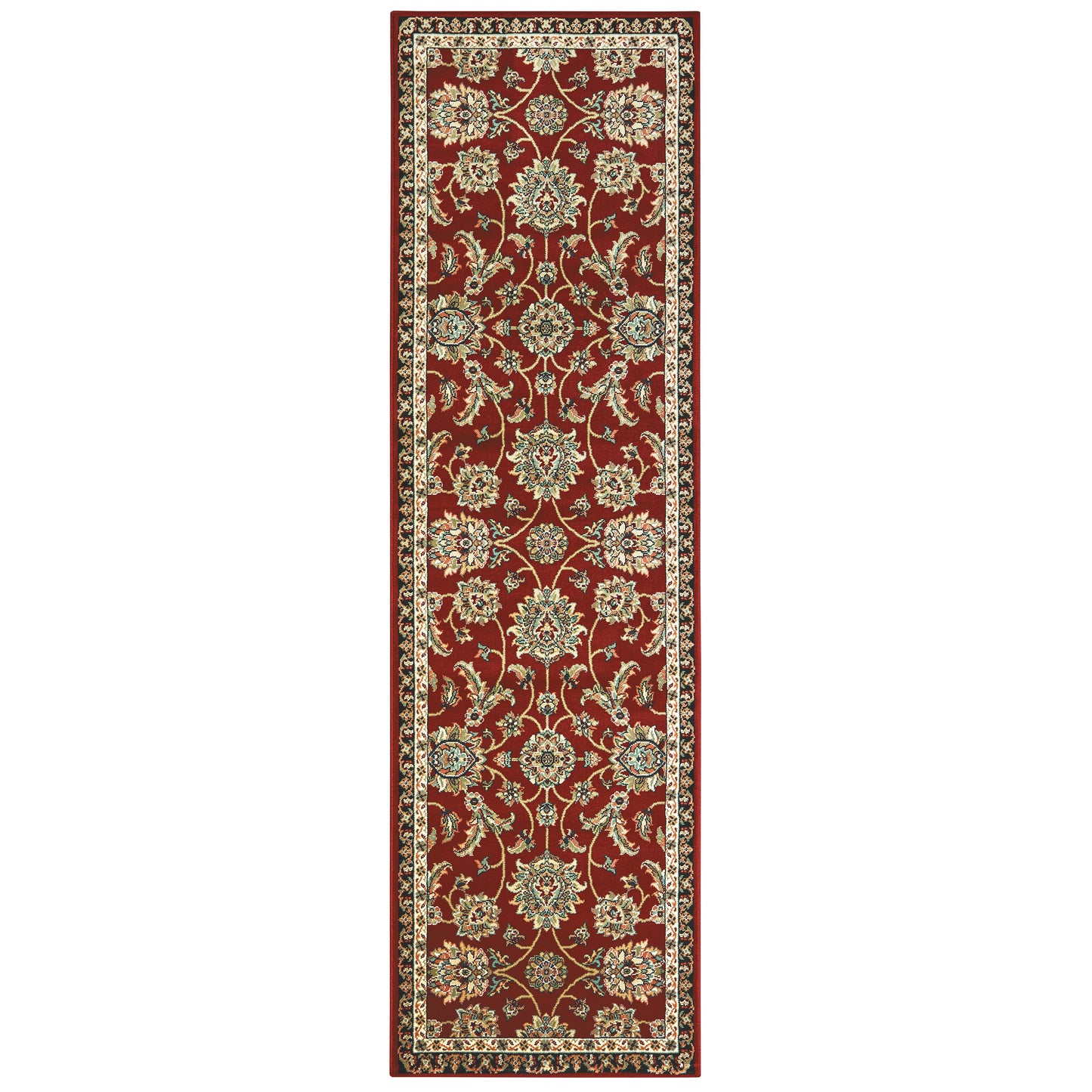 Kashan 370RI Red Floral Rug