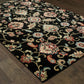 Kashan 9946K Black Oriental Rug