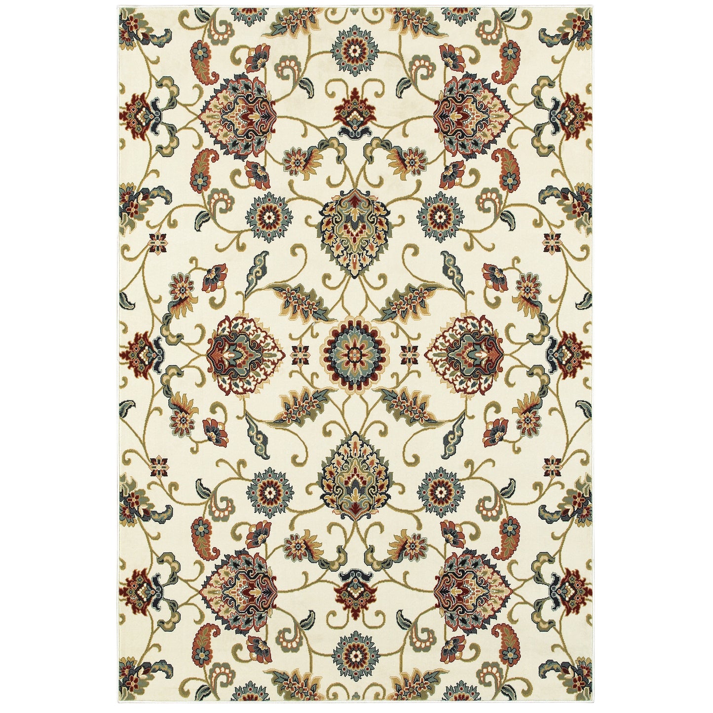 Kashan 9946W Ivory Oriental Rug