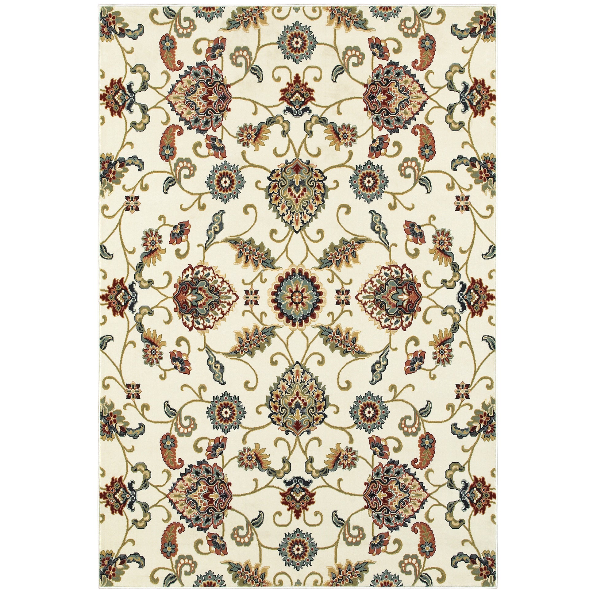 Kashan 9946W Ivory Oriental Rug