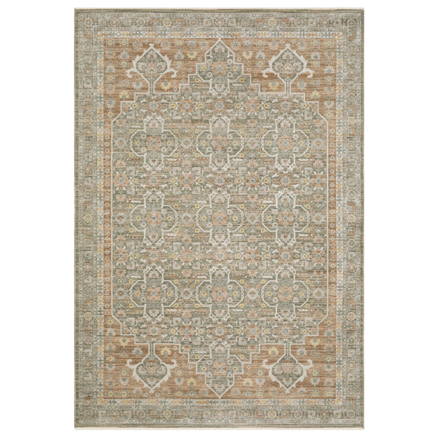 Keaton KEA01 Brown Medallion Rug
