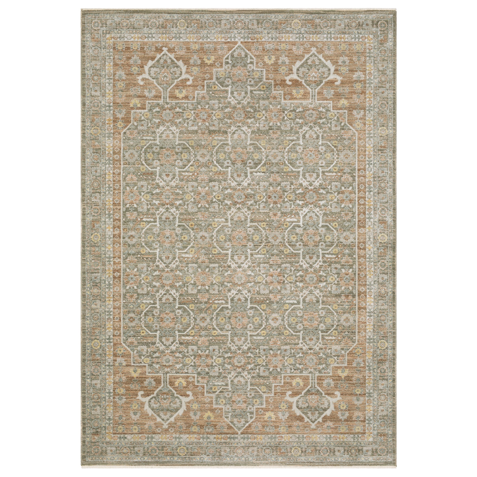 Keaton KEA01 Brown Medallion Rug