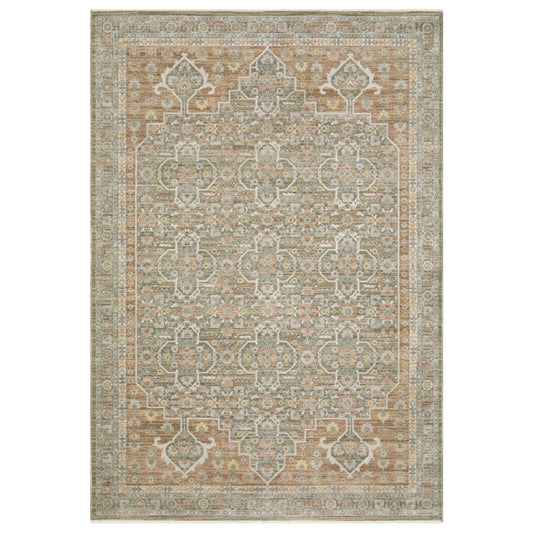 Keaton KEA01 Brown Medallion Rug