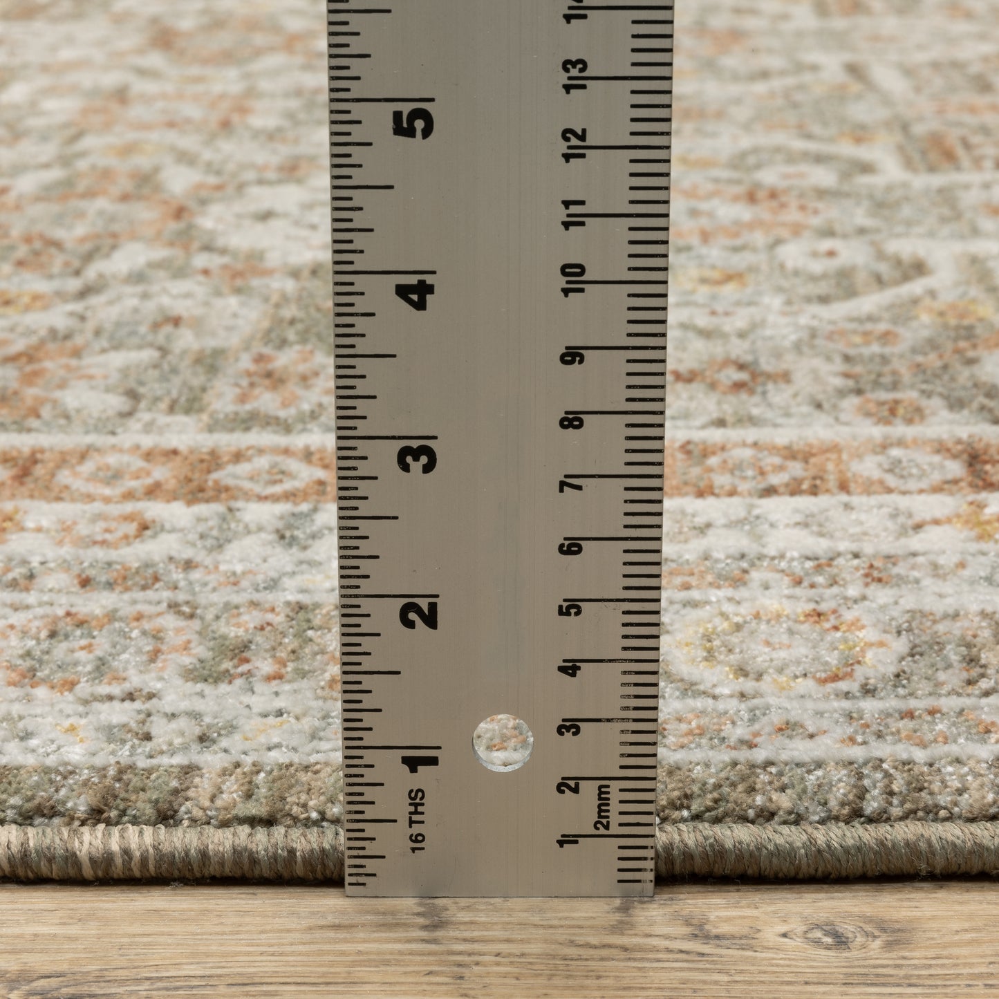 Keaton Medallion Brown/ Rust Floral Cut Pile Rug