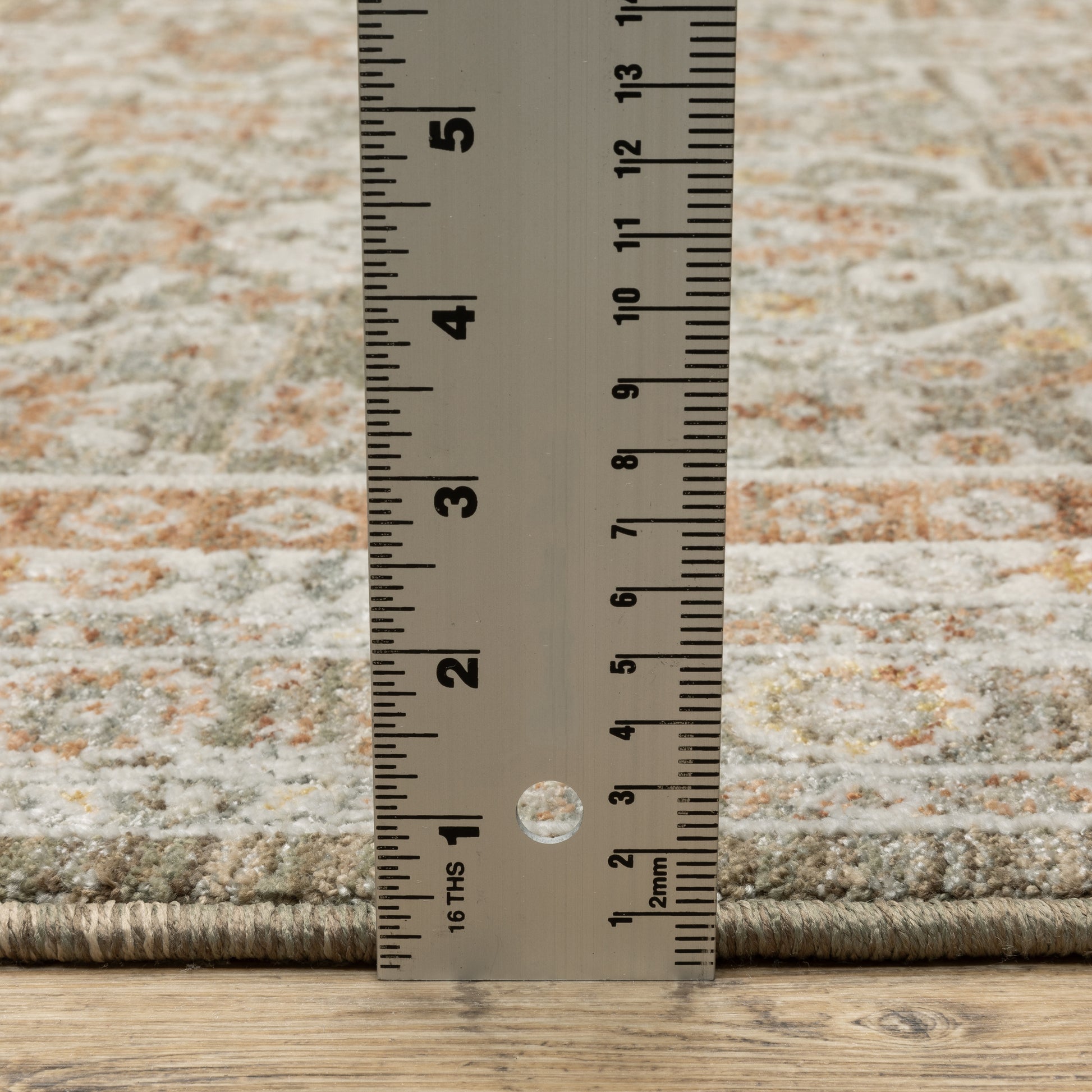 Keaton Medallion Brown/ Rust Floral Cut Pile Rug