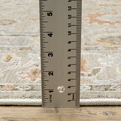 Keaton Floral Grey/ Multi Oriental Cut Pile Rug