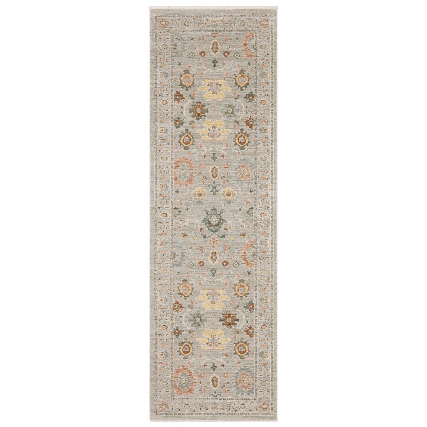 Keaton Kea03 Grey/ Multi Floral Oriental Rug