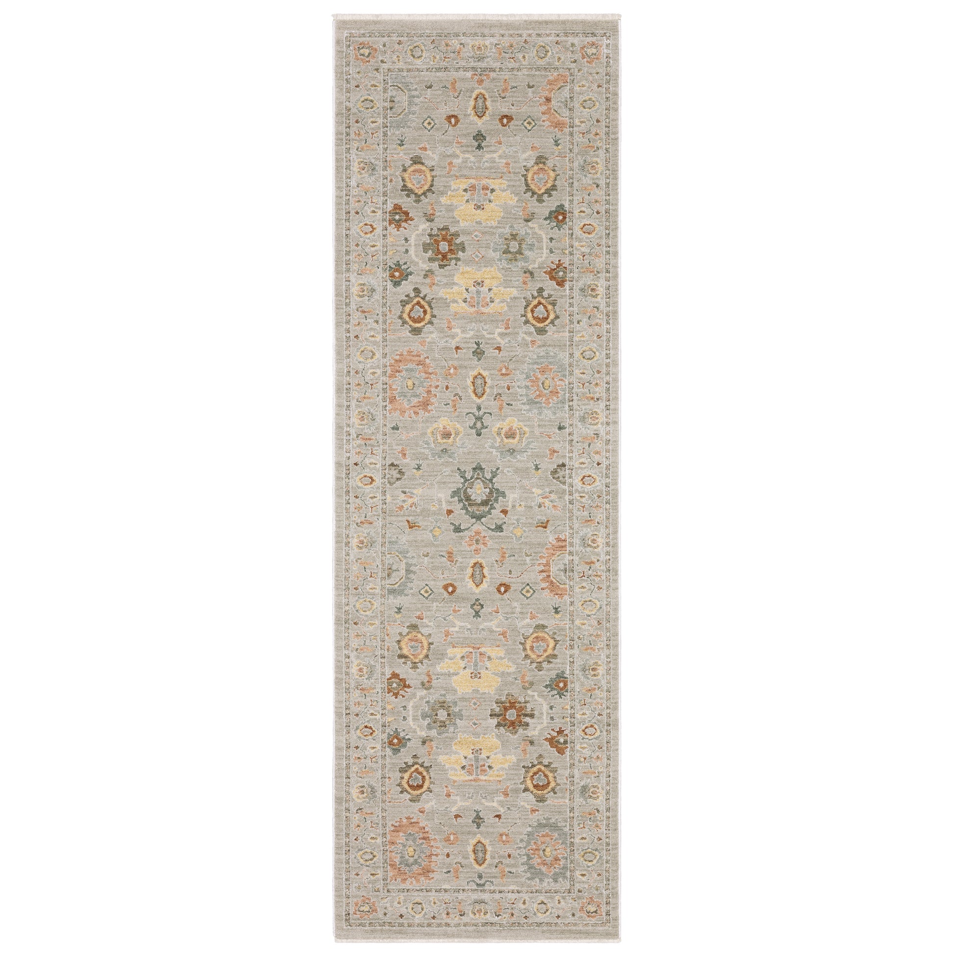 Keaton Kea03 Grey/ Multi Floral Oriental Rug