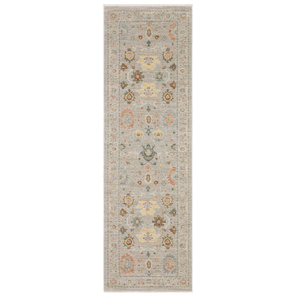 Keaton Kea03 Grey/ Multi Floral Oriental Rug