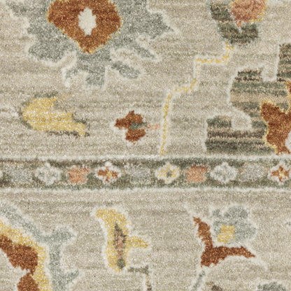 Keaton Floral Grey/ Multi Oriental Cut Pile Rug