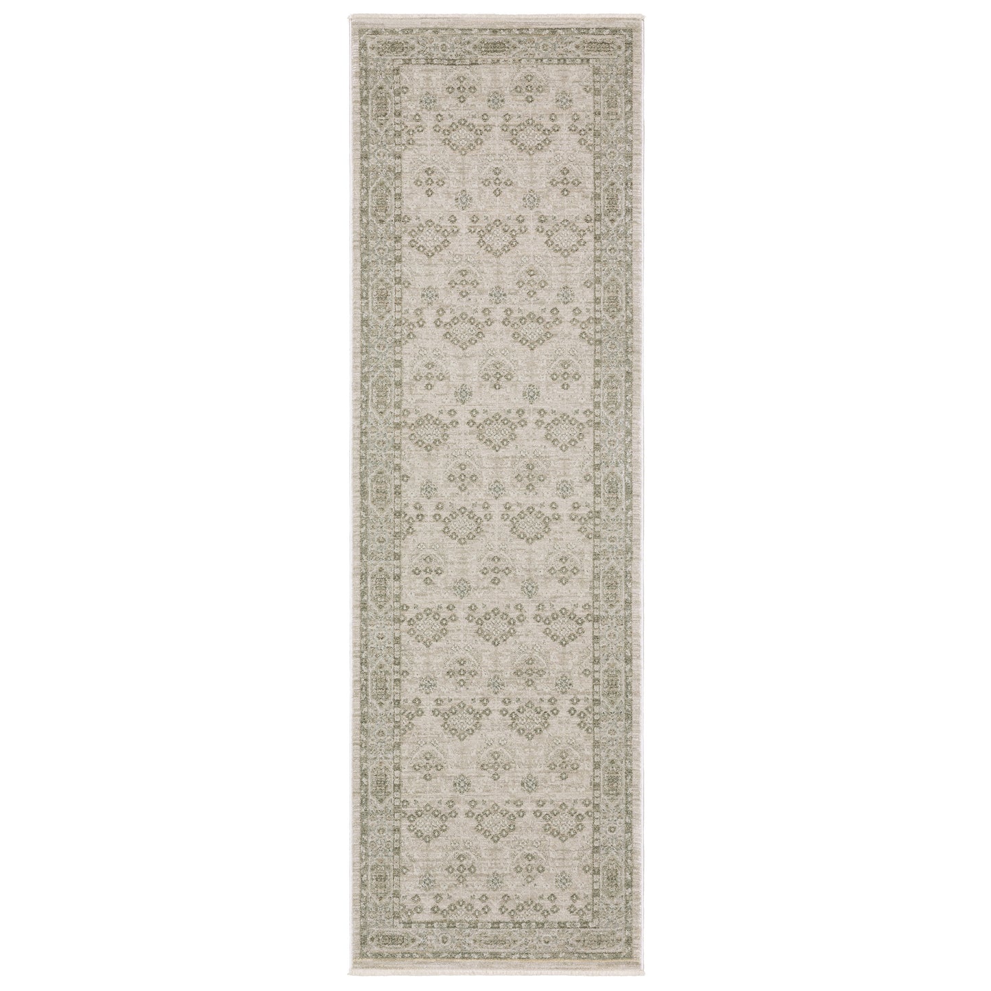 Keaton Kea04 Beige/ Green Floral Oriental Rug