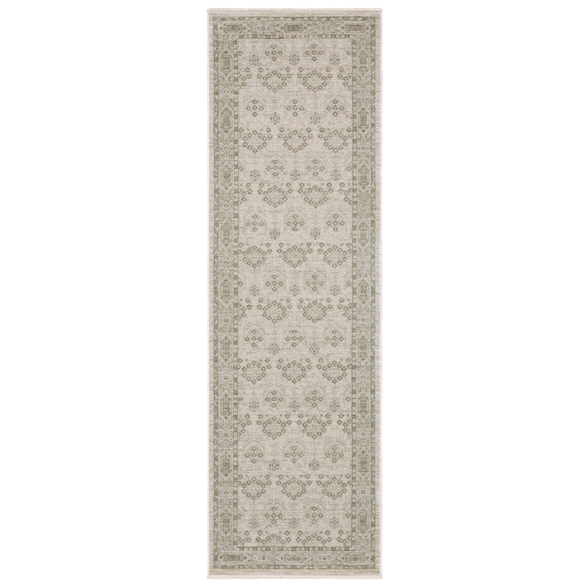 Keaton Kea04 Beige/ Green Floral Oriental Rug