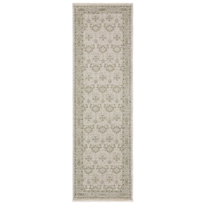 Keaton Kea04 Beige/ Green Floral Oriental Rug