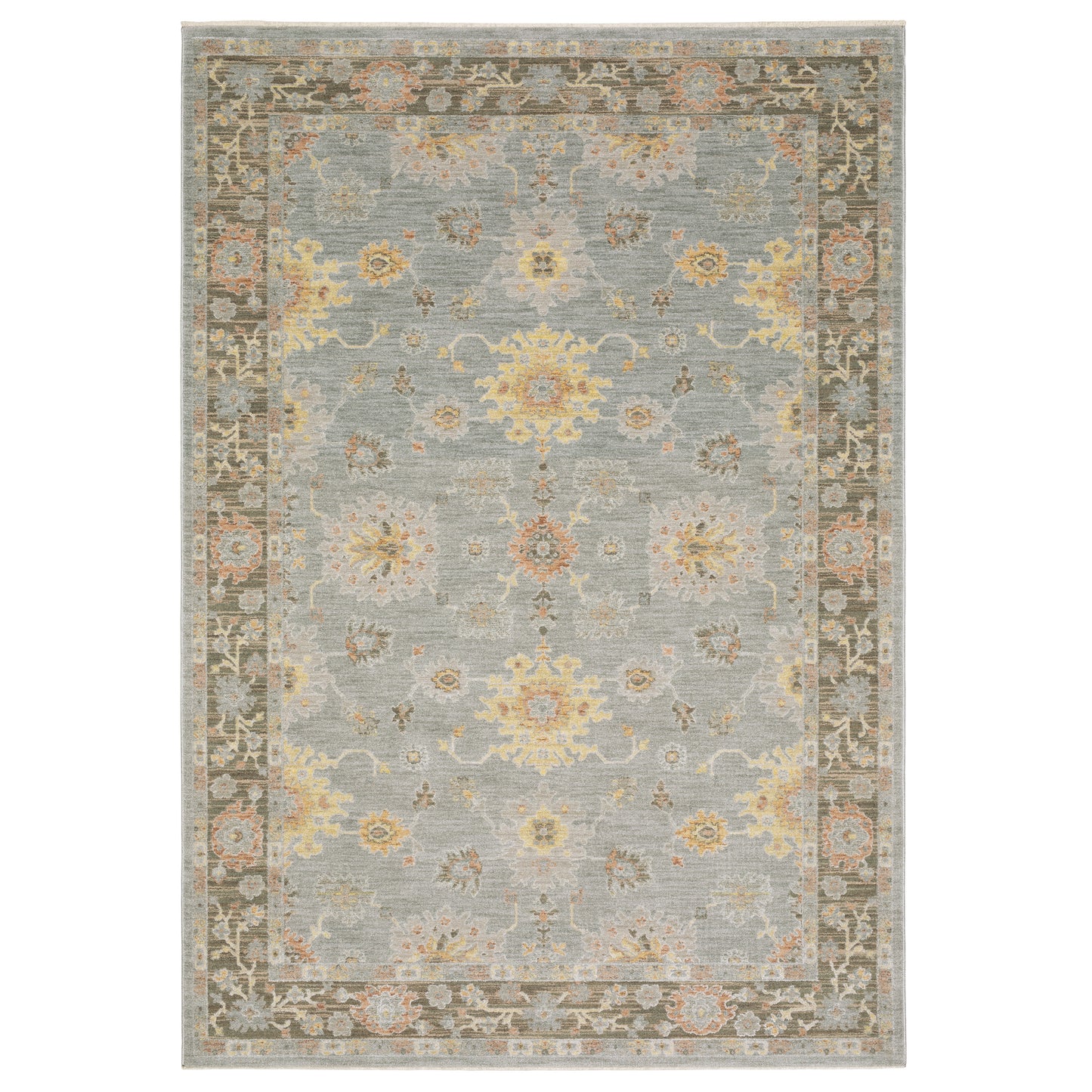 Keaton KEA05 Blue Floral Rug