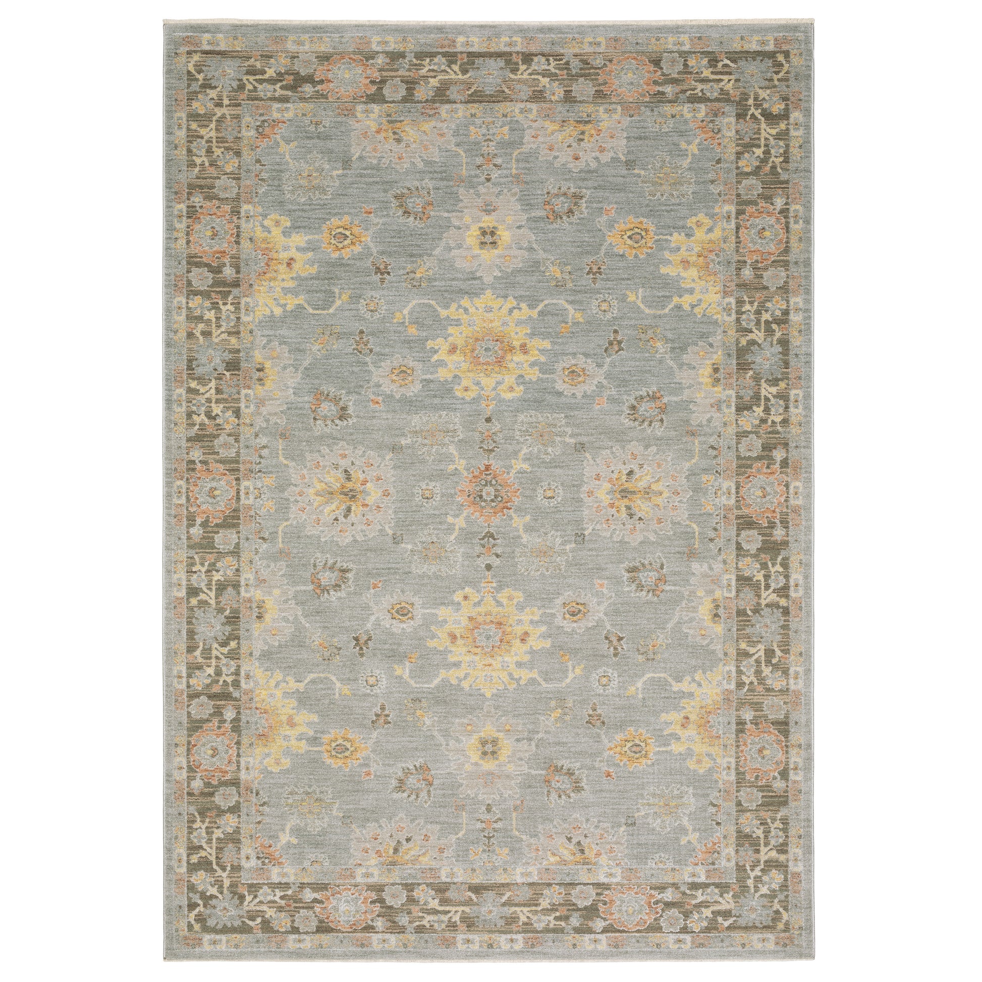 Keaton KEA05 Blue Floral Rug