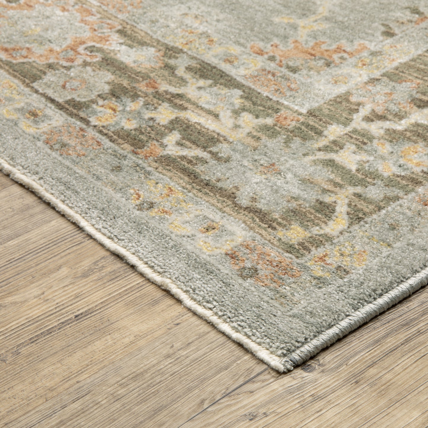 Keaton Floral Blue/ Multi Oriental Cut Pile Rug